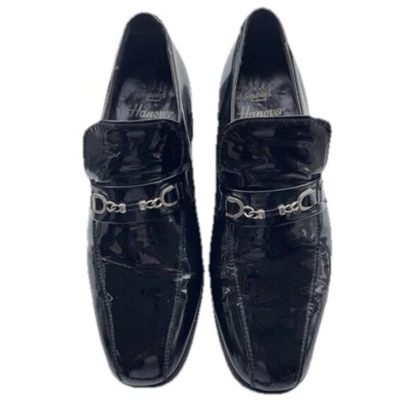 Vintage Hanover Plain Toe Blucher Shoes Men’s Sz 9.5 D/Black Silver Shoes